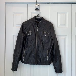 Women’s Faux Leather Jacket in Black
